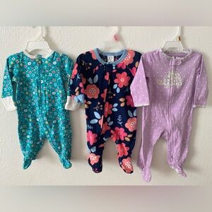 Baby girl sleeper bundle of 3